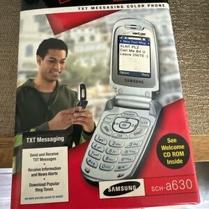 Samsung flip phone from verizon. Used but retro.